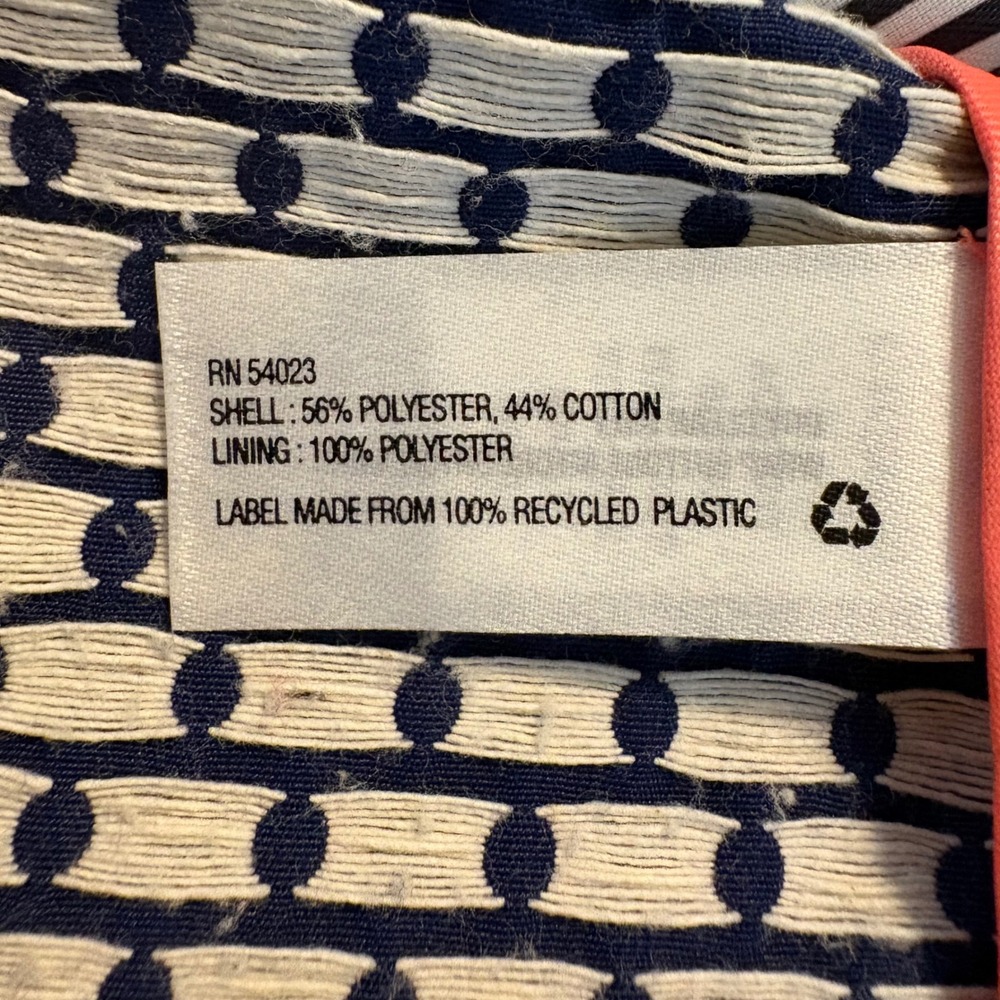 Gap Academy Blazer Navy White Polka Dot Classic Fit Single Button Women Size 4 - Picture 6 of 7